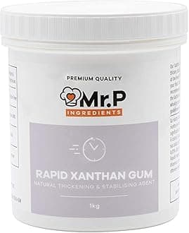 Mr.P Ingredients Rapid Agglomerated Xanthan Gum 1 Kg Powder Rapid Thickener and Stabiliser Agent Vegan Vegetarian Gluten Free Halal Kosher Non-GMO (Recyclable Pot)