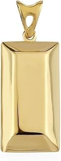 LUXORO 10K Yellow Gold Bar Pendant 1.20 Grams - Pendant for Women - Real Gold Jewelry Birthday Gifts for Women