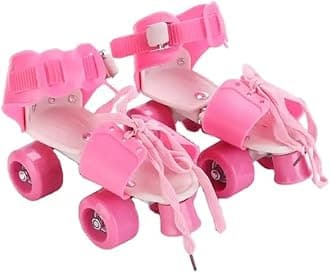 Roller Skates For Kids Age Group 5-15 Years Adjustable Inline Skating Shoes,Black