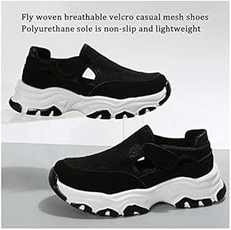 EEUK Orthopedic Diabetic Walking Sneakers 2023 Fashion, Comfy Canvas Shoes Women Fashion Trainers Womens Fly Woven Breathable Walking Shoes Breathable Mesh Shoes(Size:US 6.5-7,Color:Ed)