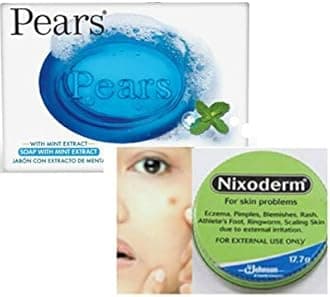 Nixoderm Cream for Skin Problems, Eczema, Acne, Pimples Blemish 17.7g & with MINT Extract, 3.5 fl.oz (Spearmint Extract and Menthol)