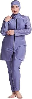 Muslim Swimsuits for Women Plus Size 2 Piece Fully Covered Swimsuits Burkini