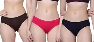 Women's Seamless Thong Underwear Multi-Colour Set High Waist Cotton Panties Full Coverage Soft Briefs with Comfortable Reusable Leakproof