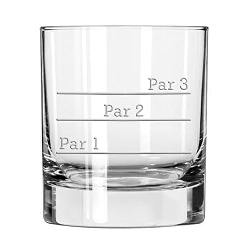 National Etching 19th Hole: Par 1 - Par 2 - Par 3 Whiskey Golf Glass