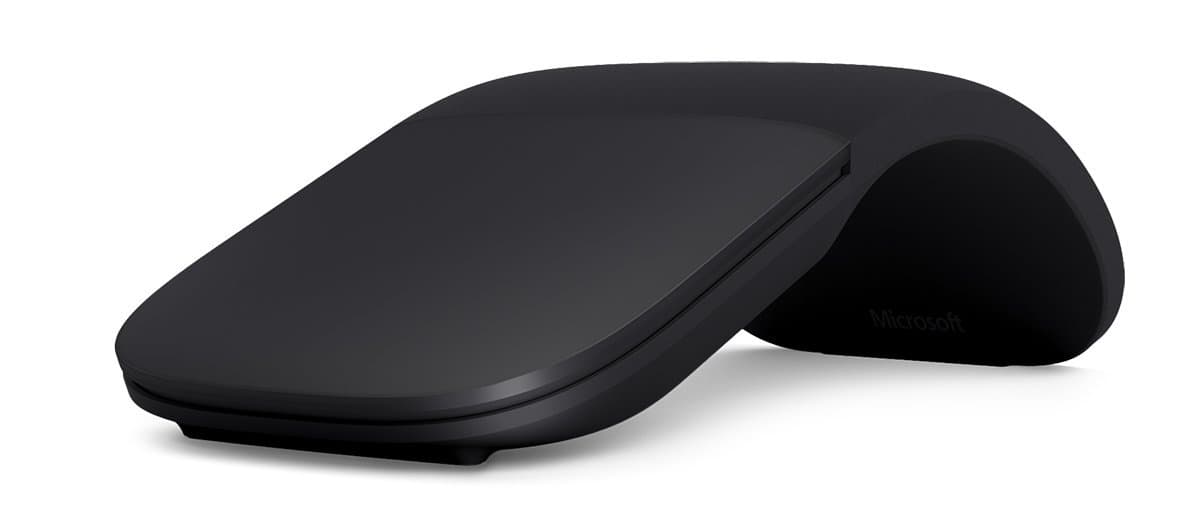 Arc Mouse - Black. Sleek,Ergonomic design, Ultra slim and lightweight, Bluetooth Mouse for PC/Laptop,Desktop works with Windows/Mac computers