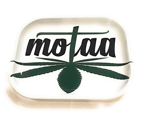 MOTAA Design Rolling Ash Tray, Size - 7" x 5.5", Metal with Gold Back Plate