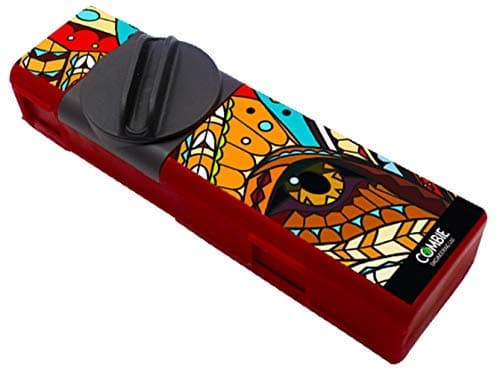 Combie Grinder - All in One Herb Grinder with Rolling Papers. Perfect for rolling on the go (Naama2-pink)