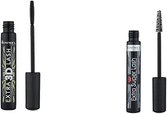 Extra 3D Lash Volumising Mascara, Extreme Black, 8ml & Extra Super Lash Volumising Mascara, Black, 8ml