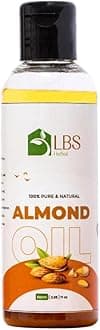 LBS Pure Sweet Almond Oil 100% Extra Virgin Cold-Pressed Natural Oil For Skin, Hair, & Nails Enriched With Vitamin E & A Deep Moisturization For Healthy Skin & Hair 100Ml (Pack_1)