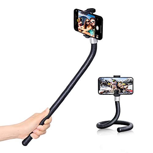 UBeesize 21" Flexible Selfie Stick, Handheld Bendable Smartphone Monopod Stand for iPhone X & Samsung Moblie Phone