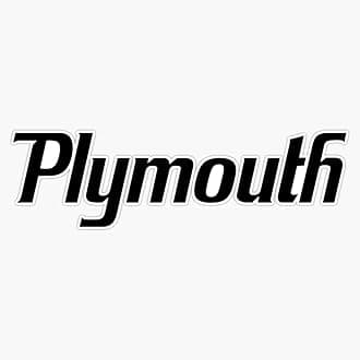 Plymouth Window Bumper Sticker Decal 5"