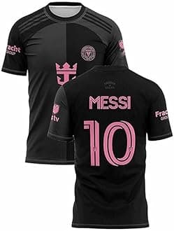 RJM Messi 10 Inter Miami Black Football T-Shirt 2024-2025 (Men's & Kid's)