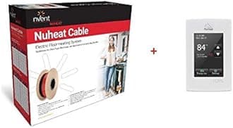 NuHeat nVent Floor Radiant Heat Cable N2C120, 240 V, 120 sq. ft.+ Home Programmable Thermostat AC0056
