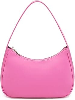 Shoulder Bags for Women, Cute Hobo Tote Handbag Mini Clutch Purse with Zipper Closure