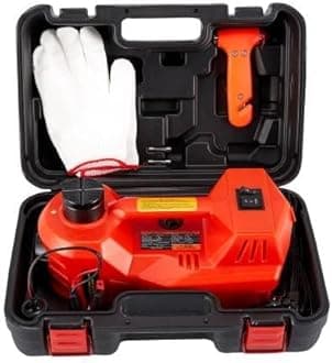 JANVITHA DC 12V Electric Hydraulic Car Jack with LED Light Tyre Kit (5 Ton) | JCJ5T Model (Lifting Height Up to 17.7 Inches) | for Car, SUV & Truck Tire Maintenance