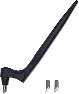 Joyangy Craft Cutting Tools, 360 Degree Rotating Blades Stainless Steel Cutter Pen with 15, 30, 45 Degree Blades for DIY Crafts, Stencils, Scrapbooks-Black