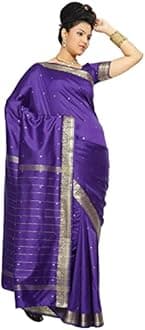 Womens Indian Ethnic Traditional Banarasi Art Silk Saree Sari Wrap Fabric Dress Drape