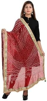 PK HUBWomen's Art Silk Bandhani Dupatta - (2.25 Meter)