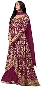 JVK EnterpriseReady to Wear Indian Pakistani Style Embroidered Koti Salwar Kameez Salwar Suit for Women