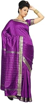 Womens Indian Ethnic Traditional Banarasi Art Silk Saree Sari Wrap Fabric Dress Drape