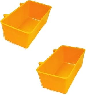 Pets Pro Feeders for Hen Duck Chicks Teetar Batair Feed (Pack of 2) Teetar Batair Premium Bird Food Feeder Grower Baby Chicken, Chicks, Pellet Feed (Hen, Duck, BATER, EMU) (Feeders - 2)