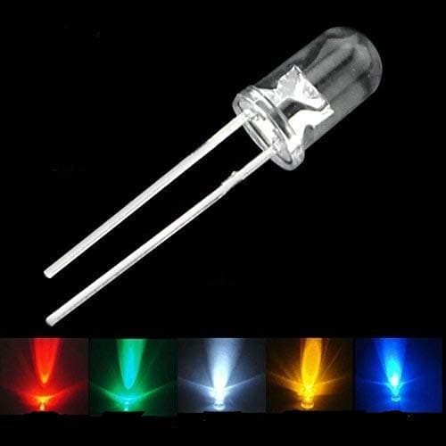 SHOPEE BRANDED 5mm Ultra Bright LED(Light Emitting Diode) White,Green,Red,Yellow,Blue Color Each 20Pcs Mix Total -100Pcs