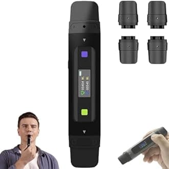 Breathlung Lung-Air, Breathlung Quickly Improve Endurance with Three Resistance Levels, Lung Air Smart Lung Trainer with Screen Display, 3 Resistance Level, Respiratory Exercise Improve Endurance