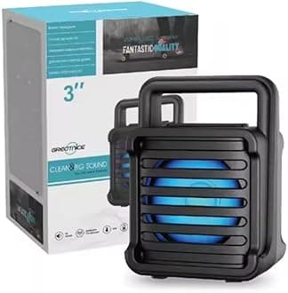 Bluetooth Speaker with Emergency Radio – LED Lighting, Solar Panel Charging, Portable Wireless Outdoor Sound System for Camping, Home, Trekking, Parties, and Power Outages