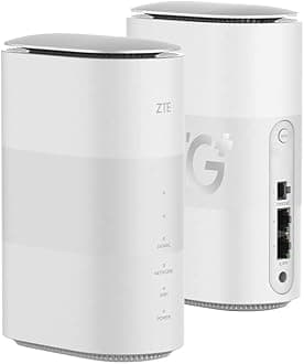 ZTE 5G CPE MC888, Unlocked 5G WiFi Home Router, Fast WiFi 6, Up to 3.8Gbps, Premium Design with Low Power Consumption, UK Plug + UK Warranty (White)
