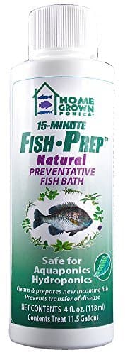 HOME GROWN PONICS Fish Prep # 96008 Natural Preventative Fish Bath, 4-oz. by HomeGrown Ponics