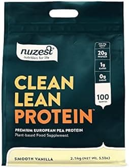 Vegan Protein Powders by Nuzest - Clean Lean Protein - Smooth Vanilla - Plant Based Pea Protein Shake - Low Calorie & Low Carb - Gluten Free - Dairy Free - 2.5kg (100 Servings)