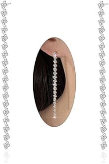 Luxval Rhinestone Earrings Dangling for Women Sparkly Silver Dangle Earrings Girls Long Chandelier Earrings Tassel Lightweight Ear Studs Cubic Zirconia Crystal Statement