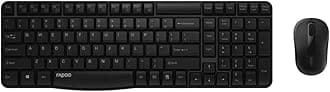 Rapoo X1800S clavier Souris incluse RF sans fil QWERTZ Allemand Noir