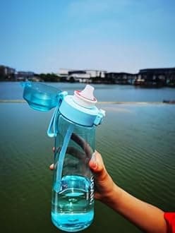 Water Bottle with Flavor Pods,Fruit Fragrance Water Bottle,Scent Water Cup,Sports Water Cup Suitable for Outdoor Sports (Green Apple, Citrus, Strawberry, Banana, Cranberry, Blue)