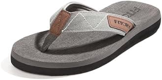 FITORY Men's Flip-Flops Thongs Comfort Slippers for Beach/Pool