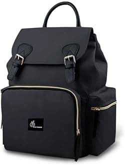 R for Rabbit Caramello Bliss Diaper Bag for Mother, Maternity Bag for Newborn Baby Mom Multipurpose Stylish Backpack Waterproof & 9 Pockets with Large Capacity Storage (Jade Black)