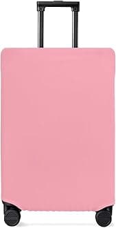 Cute Girily Pink Travel Luggage Cover, Solid Anti-scratch Travel Suitcase Protector Covers, Washable Elastic Baggage Covers Fit 26-28 Inch Carry on Luggage