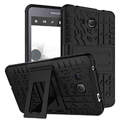 for Samsung Galaxy Tab A 7.0 Inch Case 2016 Release SM T280 T285 Kickstand Heavy Duty Cover (Black)