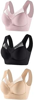Womens Push Up Support Plus Size Ladies Non Wired Bra T Shirt Bra Comfort Seamless Workout