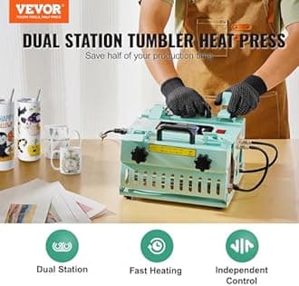 VEVOR Cup Printing Press, Green, 75-85mm