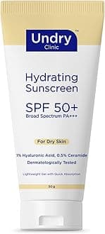 Hydrating Sunscreen for Dry Skin (50gm) Lightweight, Photostable Sunscreen SPF 50 Broad Spectrum Sun Screen Protector SPF 50 Sunscreen for Women & Sunscreen for Men; Sun Cream with HA & Ceramide