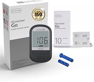 - Glucocard G+ Blood Sugar Testing Machine | Glucometer Kit for Diabetes with 10 Sugar Test Strips Included | Accurate Sugar Level Monitor