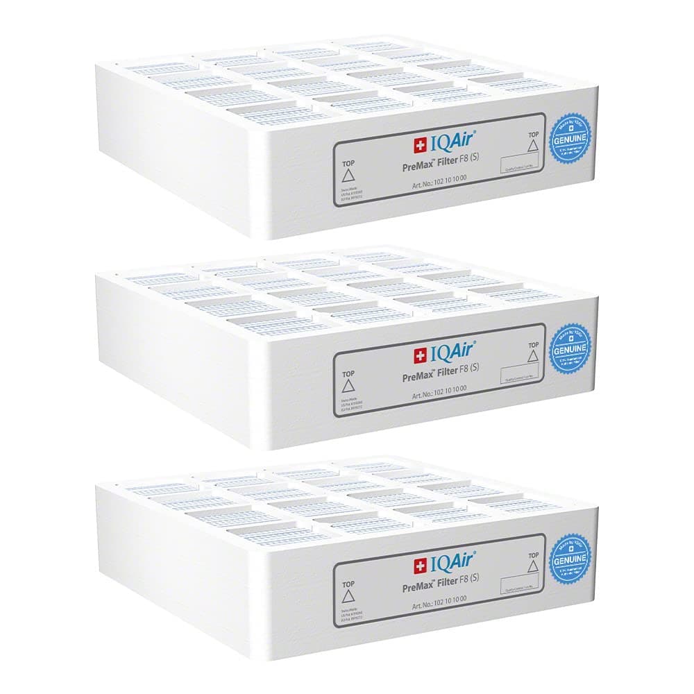 PreMax Prefilter 3 Pack - Genuine Replacement Air Filter For IQAir HealthPro Series - Controls Coarse and Fine Particles - Dust, Mold Spores, and Powder - Swiss Made Filters For Air Purifiers