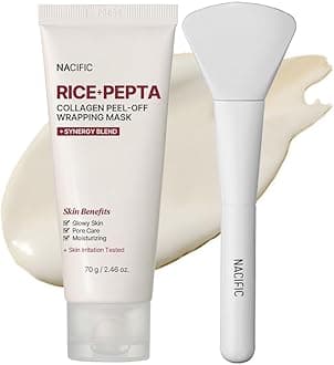 Rice Pepta Collagen Peel-Off Wrapping Mask 2.46oz 70g, Facial Mask Pack, Firming, Elasticity, Pore Minimizing, Glowy Glass Skin, Korean Skincare
