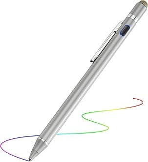 Evach iPad Active Stylus-Capacitive Digital Pen with 1.5mm Ultra Fine Tip, Touchscreen Stylus Pencil for iPad, Good for Drawing and Writing Stylus Pen Grey