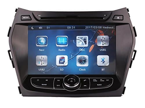 XTTEK 8 inch Touch Screen in dash Car GPS Navigation System for Hyundai Santa Fe 2013 2014 2015 2016 DVD Player…