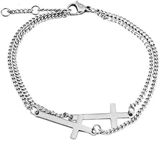 Charm Bracelet Women's Stainless Steel Bracelets Pendant Link Jewelry