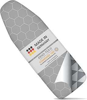 Ironing Board Covers Large 145x54 padded - Made in Germany Iron Board Cover for Steam Iron - Easy Fit with Elastic Drawstring, Heat Reflective Aluminum Coating & Vapour Permeable (XXL)