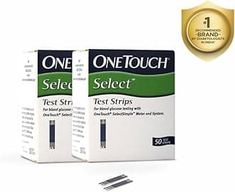 OneTouch Select Test Strips | Pack of 100 Test Strips | Blood Sugar Test Machine Testing Strips | Global Iconic Brand | For use with OneTouch Select Simple Glucometer