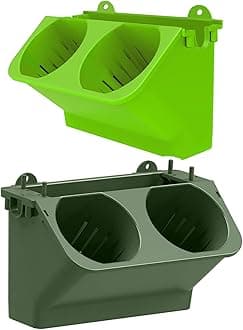 2 Wall Pots Wall Hanging Planters Railing Hanging Planters Plants Flowers Plastic Pots Baskets for Balcony Fence Garden Outdoor Indoor (Multicolor)